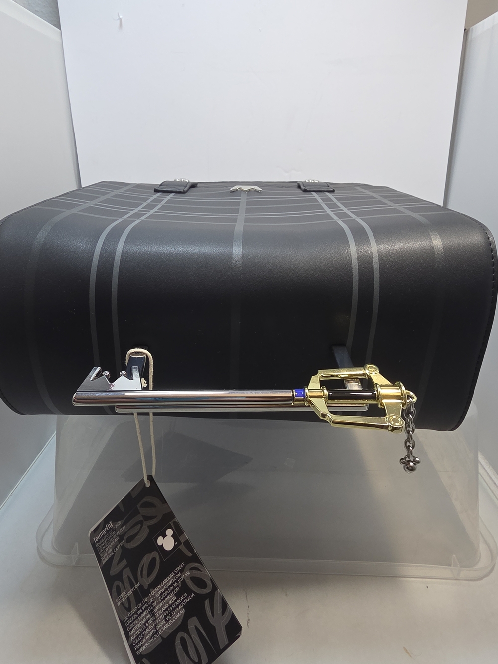 Loungefly Disney Kingdom Hearts Plaid Keyblade Mini Backpack NWT - Picture 8 of 9